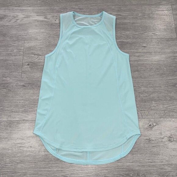 Lululemon Sculpt Tank Top Women's 2 ? Blue Mesh Sleeveless Training Yoga Workout - Picture 1 of 6